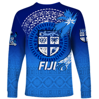 Fiji Tapa Tribal Coconut Tree Long Sleeve Shirt - LT12 - Polynesian Pride