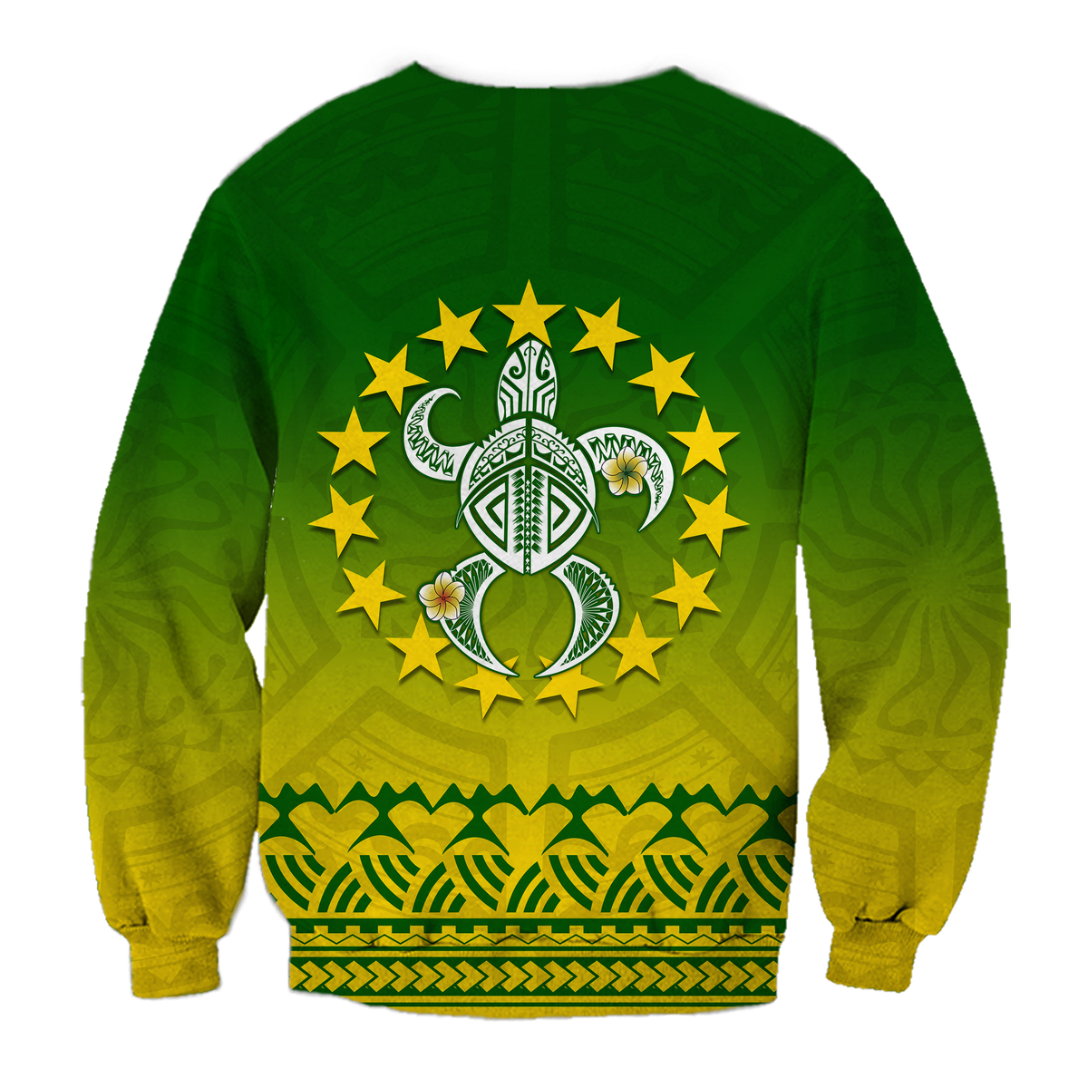 Cook Islands Turtle With Tribal Sweatshirt - LT12 - Polynesian Pride