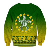 Cook Islands Turtle With Tribal Sweatshirt - LT12 - Polynesian Pride