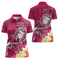Fiji Polo Women Shirt Turtle Plumeria LT03