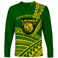 (Custom Personalised)Leone High School Pride Long Sleeve Shirt - LT12 - Polynesian Pride
