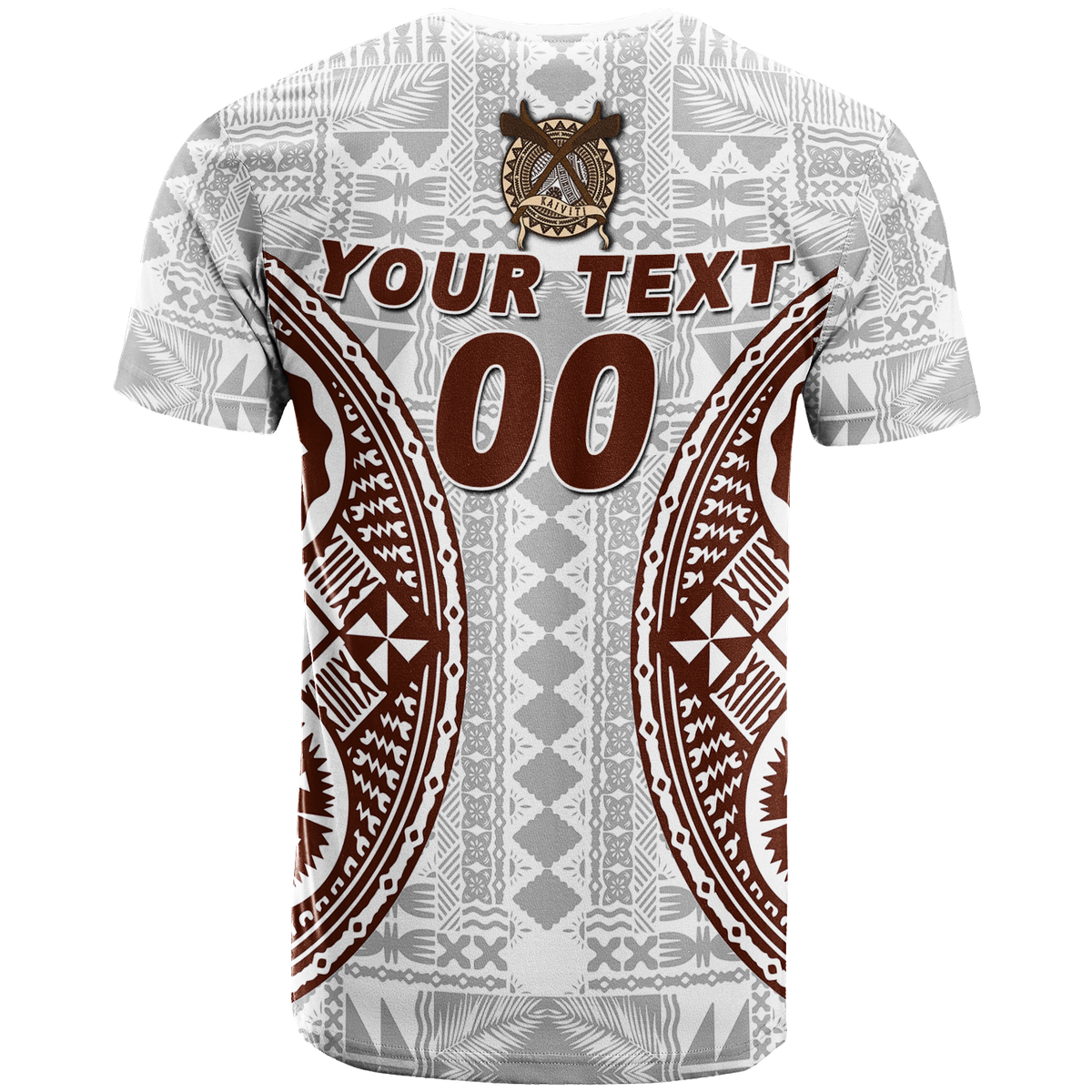 Custom Fiji Kaiviti Tapa Pattern T Shirt LT12 - Polynesian Pride