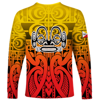 (Custom Personalised) Marquesas Islands Marquesan Tattoo Long Sleeve Shirt - LT12 - Polynesian Pride