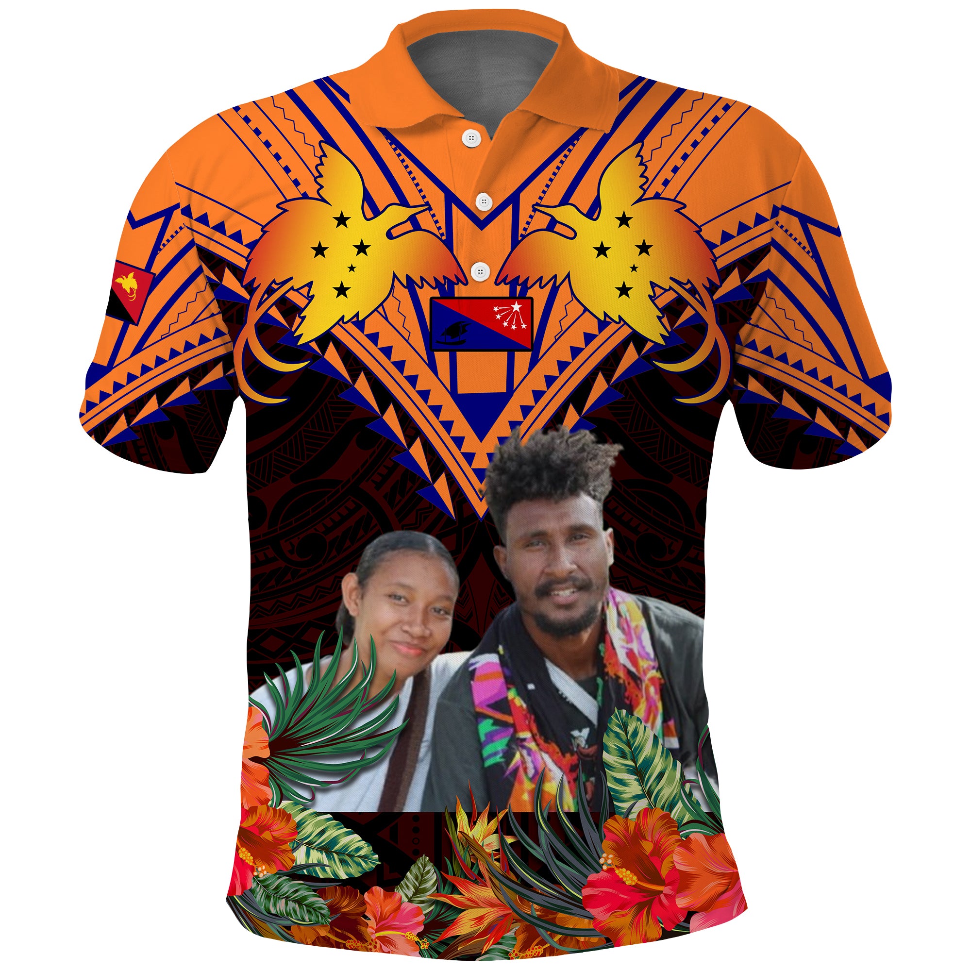 CUSTOMER REQUEST- Ezekiel Tewong - 31/12/2024 - Black Polo Shirt - LT14 Black - Polynesian Pride