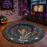 3D Illusion Hawaii Shaka Sign Skeleton Round Carpet