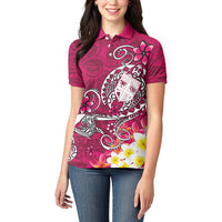 Fiji Polo Women Shirt Turtle Plumeria LT03