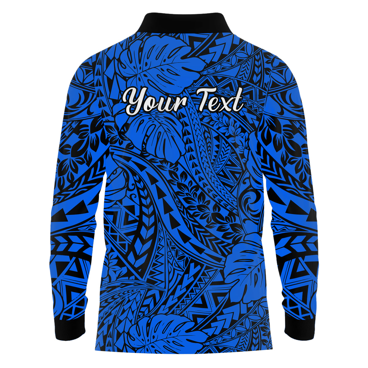 Personalised Hawaii Long Sleeve Polo Shirt Polynesian Tribal Art Ver.04 LT14 - Polynesian Pride