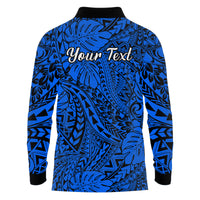 Personalised Hawaii Long Sleeve Polo Shirt Polynesian Tribal Art Ver.04 LT14 - Polynesian Pride