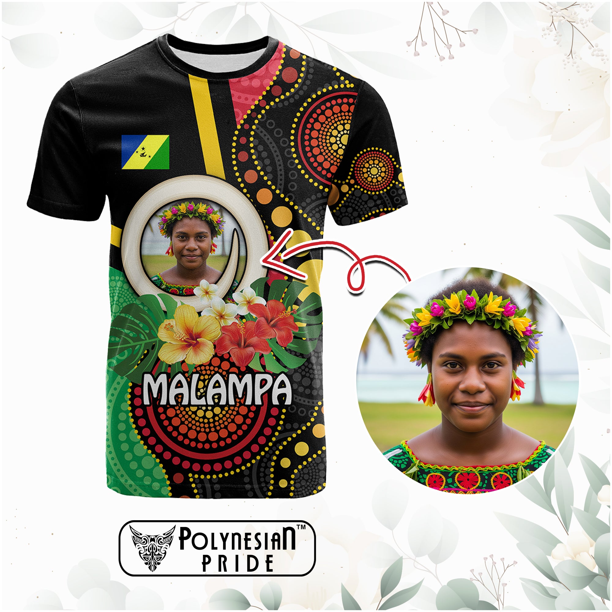 Custom Photo Vanuatu Independence Day T Shirt Yumi Yumi Yumi Flag With Aboriginal Pattern CTM14