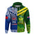 Custom Samoa Rugby and Australia Rugby Hoodie Toa Samoa Mix Kangaroos Pacific LT14 Art - Polynesian Pride