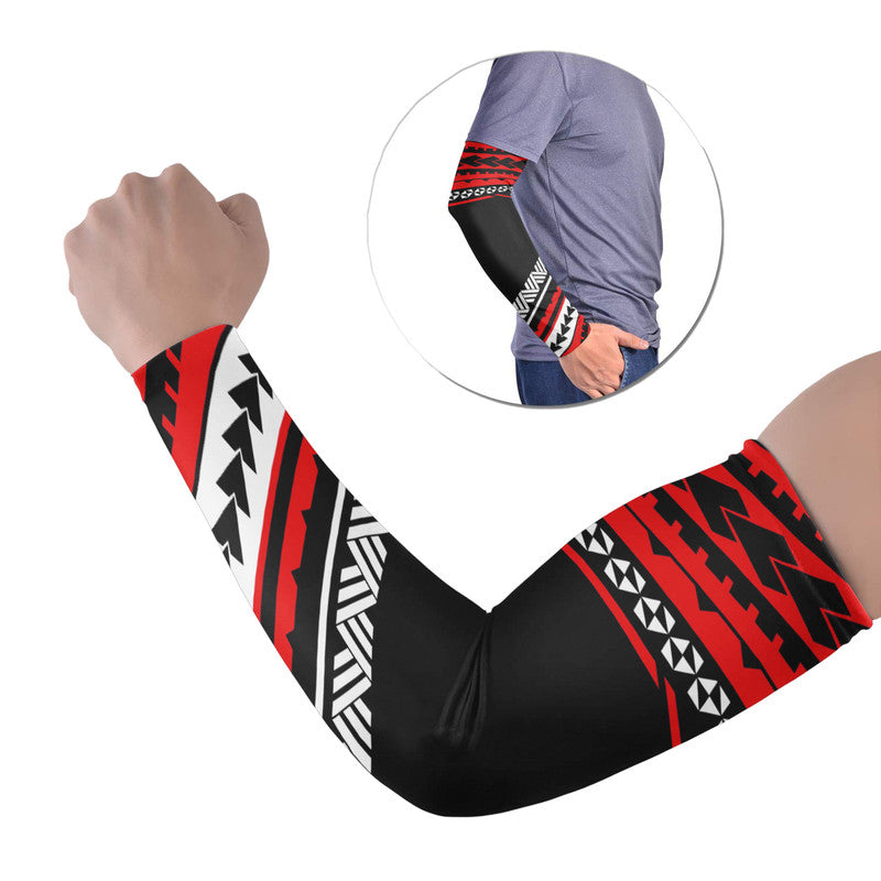 Polynesian Arm Sleeve (Set of 2) Simple Red LT6 Set of 2 Red - Polynesian Pride