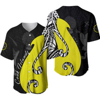 Cook Islands Baseball Jersey Matau Polynesian Simple Fish Hook LT13 Black - Polynesian Pride