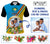 Torba Province Custom Polo Shirt With Photo Vanuatuan Boar's Tusk Flag Multicolored CTM09 - Polynesian Pride