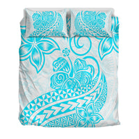 Polynesian Tribal Tattoo Retro Bedding Set Aqua Screen Color LT9 - Polynesian Pride