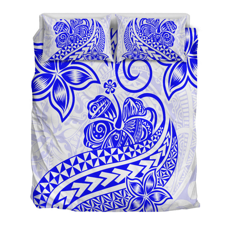 Polynesian Tribal Tattoo Retro Bedding Set Blue Screen Color LT9 - Polynesian Pride