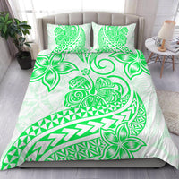 Polynesian Tribal Tattoo Retro Bedding Set Green Screen Color LT9 Green - Polynesian Pride
