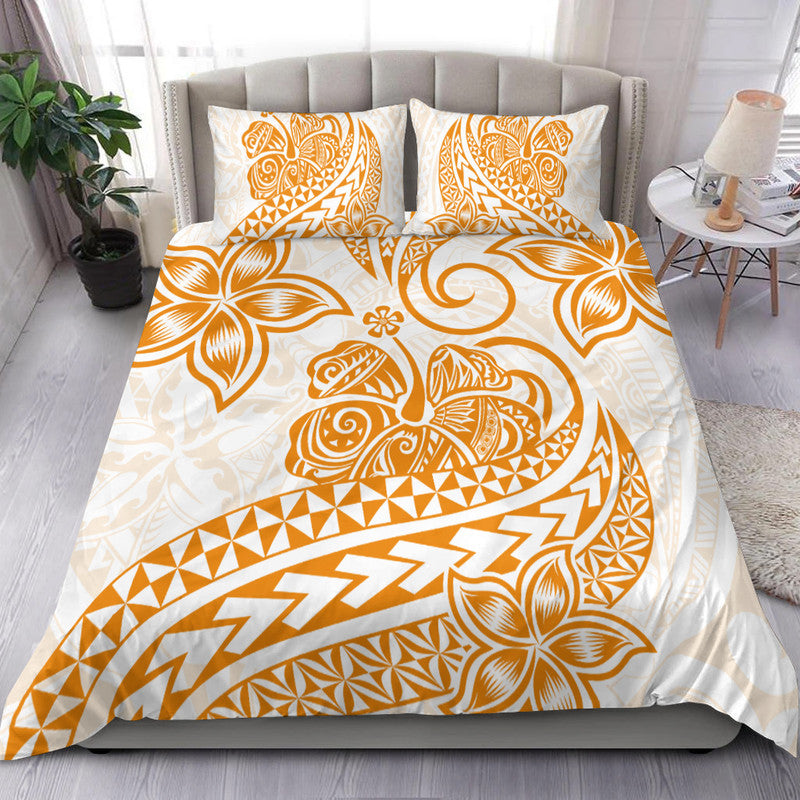 Polynesian Tribal Tattoo Retro Bedding Set Gold Screen Color LT9 Gold - Polynesian Pride