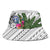 Northern Mariana Islands Bucket Hat - White Turtle Plumeria Banana Leaf LT7 - Polynesian Pride