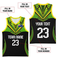 Custom Cook Islands Basketball Jersey Tatau Art Sport Style Black Color