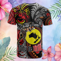 Custom Photo Aotearoa And Australia Toitu Te Tiriti T Shirt Honour The Treaty Stand Together Stand Stronger CTM03 - Polynesian Pride