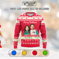 Custom Photo Polynesian Christmas Knitted Sweatshirt Funny Style