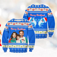 Custom Photo Polynesian Christmas Sweatshirt Funny Style