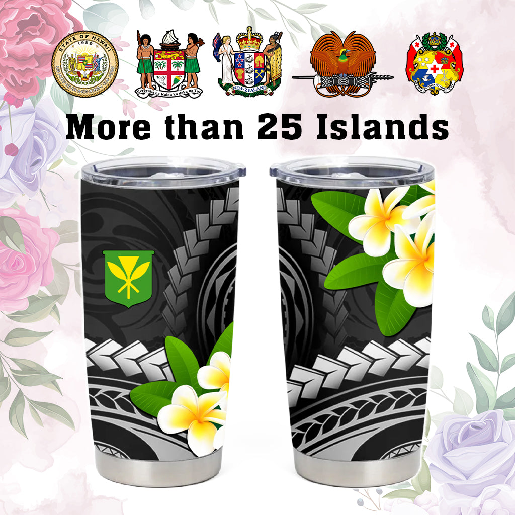 Custom AAPI Heritage Month Tumbler Cup Polynesian Tribal Tattoo