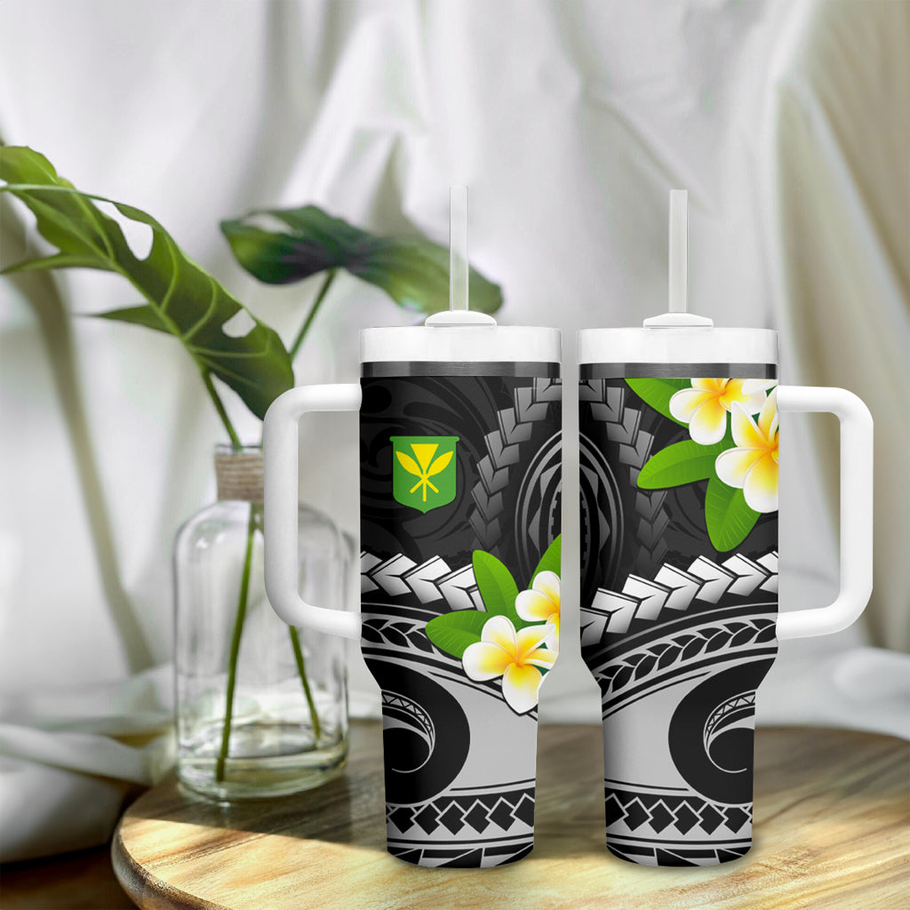 Custom AAPI Heritage Month Tumbler With Handle Polynesian Tribal Tattoo