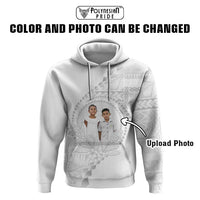 Custom Photo Samoa White Sunday Hoodie Lotu Tamaiti Teuila With Samoan Siapo CTM05 - Polynesian Pride