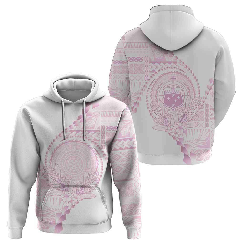 Custom Photo Samoa White Sunday Hoodie Lotu Tamaiti Teuila With Samoan Siapo CTM05 - Polynesian Pride
