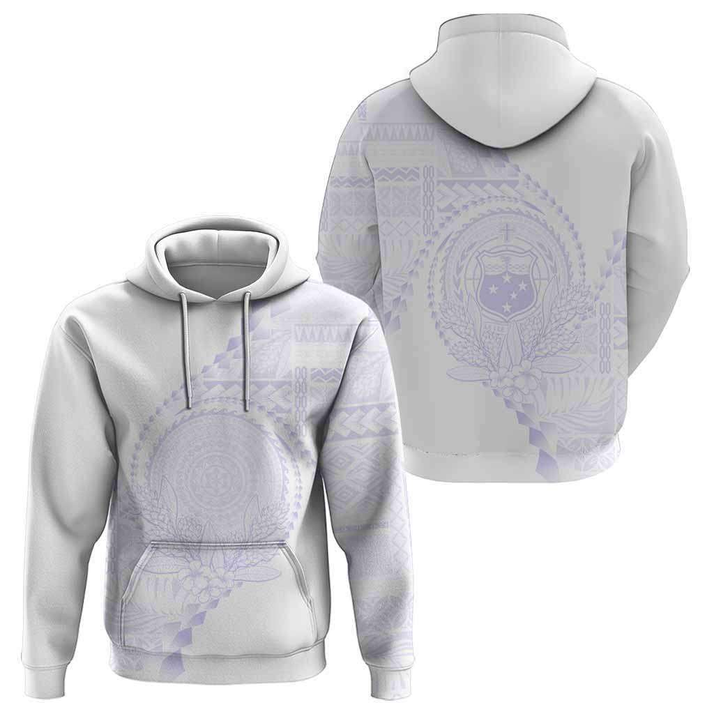 Custom Photo Samoa White Sunday Hoodie Lotu Tamaiti Teuila With Samoan Siapo CTM05 - Polynesian Pride