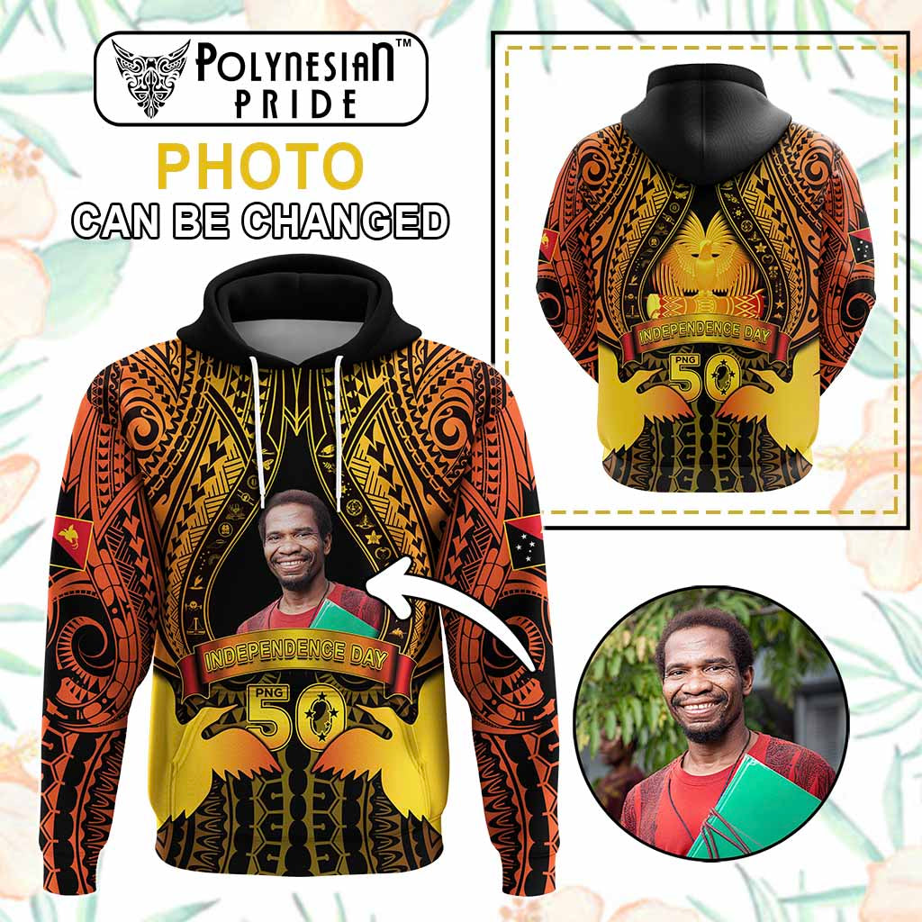 Custom Photo Papua New Guinea Independence Day Hoodie 50th Anniversary
