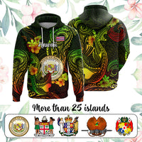 Custom Polynesian Countries Hoodie Coat Of Arms Polynesian Tribal Tattoo Shark