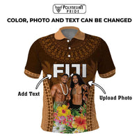 Custom Photo Fiji Day Polo Shirt Tropical Vibes