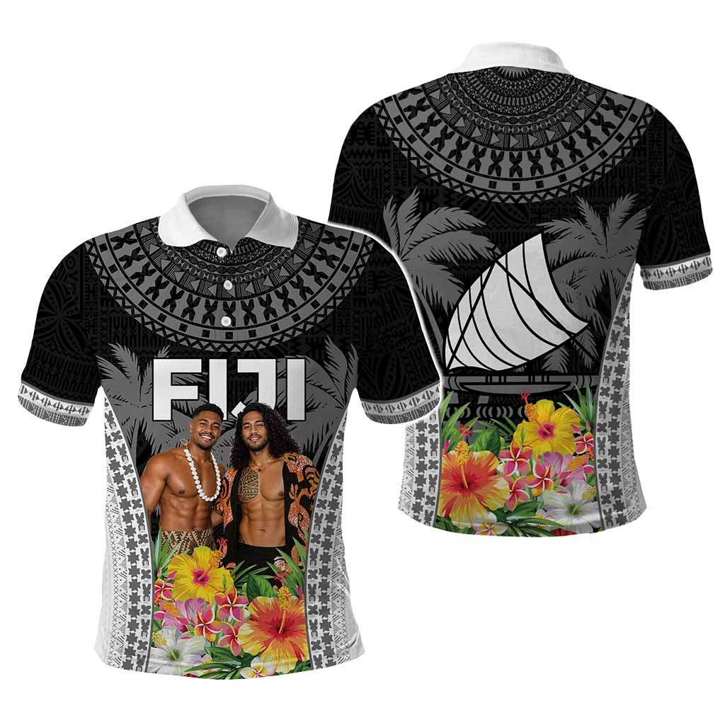 Custom Photo Fiji Day Polo Shirt Tropical Vibes