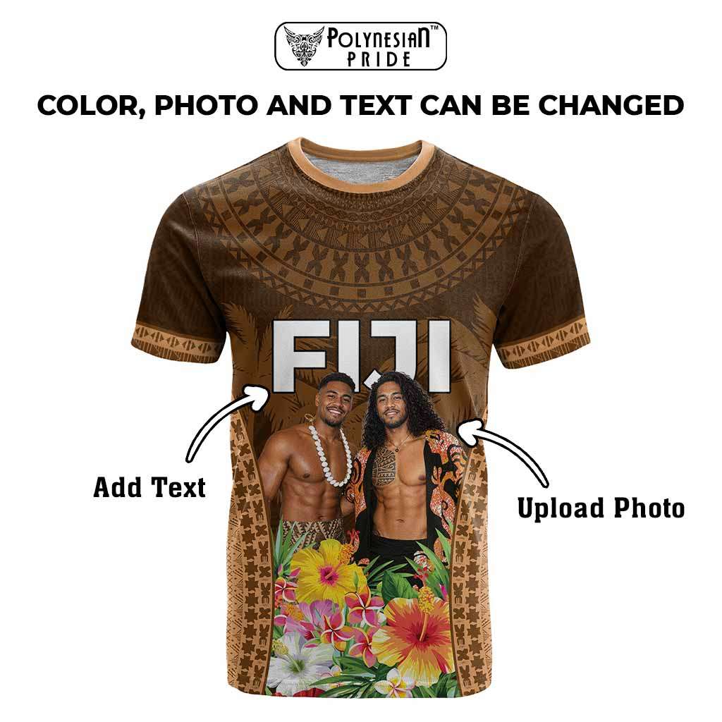 Custom Photo Fiji Day T shirt Tropical Vibes