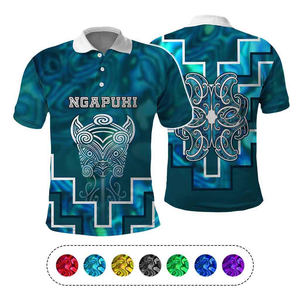 Custom New Zealand Aotearoa Iwi Polo Shirt Maori Tiki With Poutama Motifs CTM05 Multicolor - Polynesian Pride
