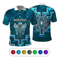 Custom New Zealand Aotearoa Iwi Polo Shirt Maori Tiki With Poutama Motifs CTM05 Multicolor - Polynesian Pride