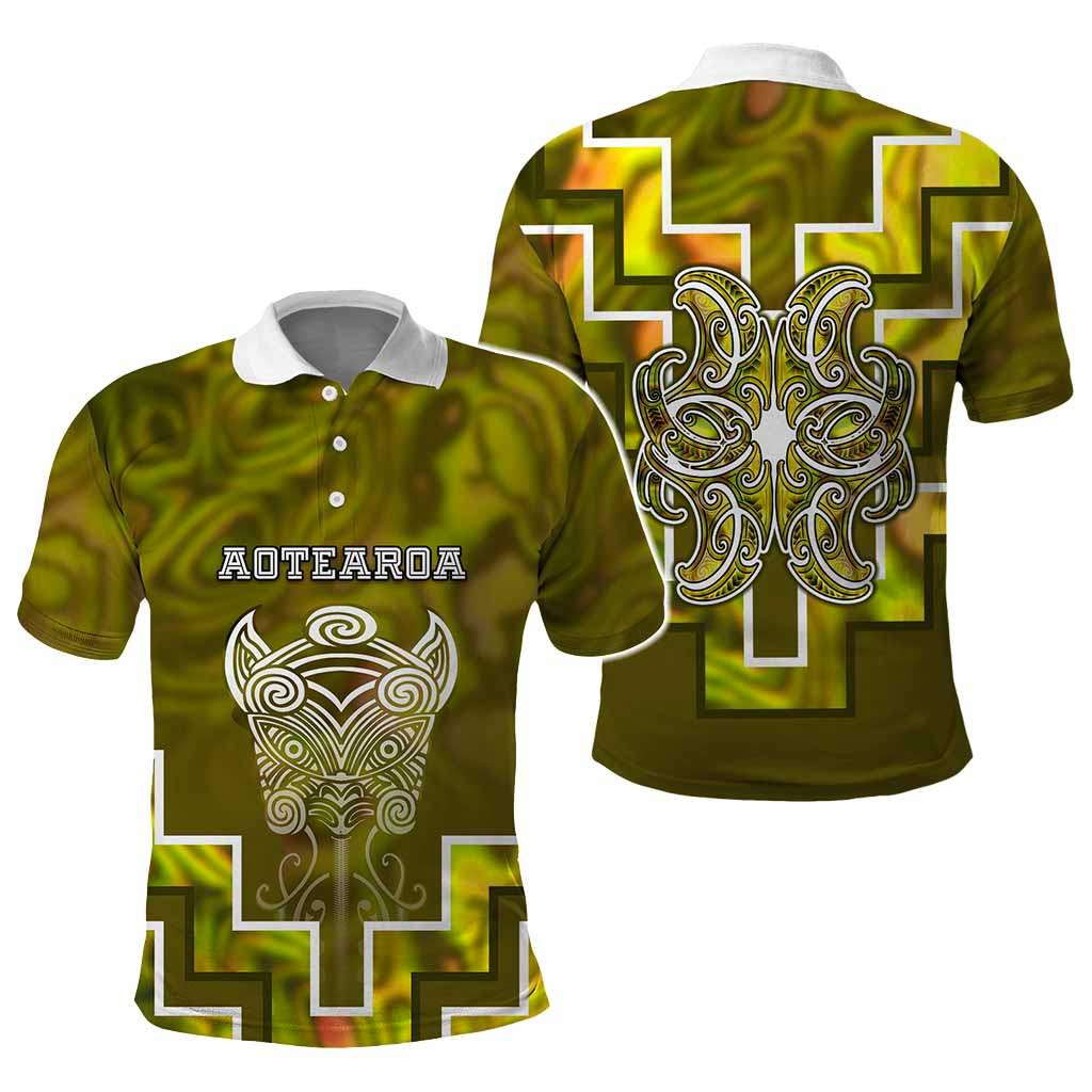 Custom New Zealand Aotearoa Iwi Polo Shirt Maori Tiki With Poutama Motifs CTM05 - Polynesian Pride