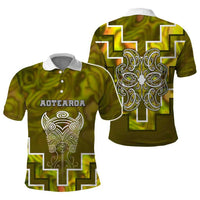 Custom New Zealand Aotearoa Iwi Polo Shirt Maori Tiki With Poutama Motifs CTM05 - Polynesian Pride