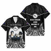 Custom Photo New Zealand Fern Rugby Hawaiian Shirt Maori Pattern