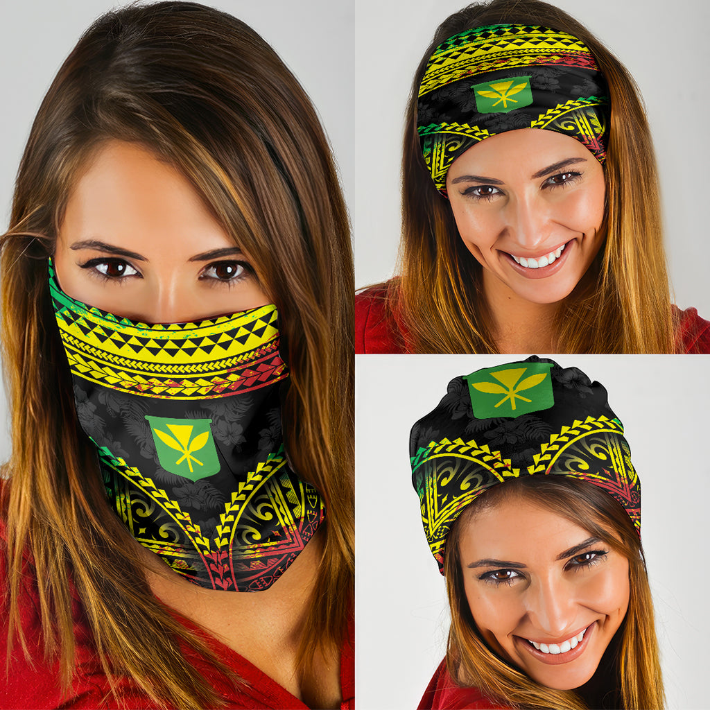 Custom Polynesia Neck Gaiter Coat Of Arms Polynesian Tribal Pattern CTM05