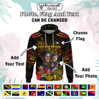 Custom Photo Papua New Guinea Provinces Hoodie Symbol Flag Sepik Blue Orchid Motifs CTM05