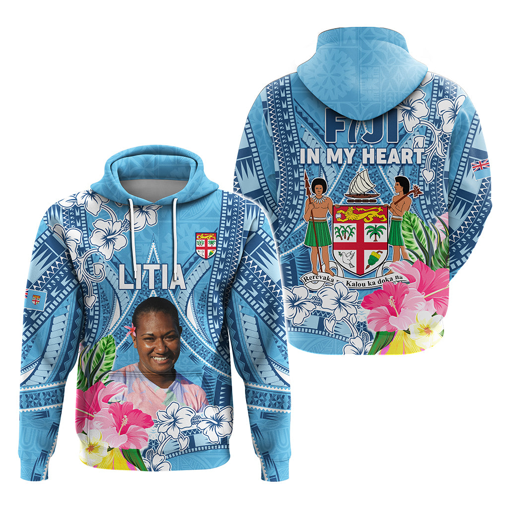 Custom Photo Love Fiji Hoodie Fiji In My Heart Tapa Pattern