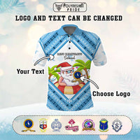 Custom Christmas Fiji Schools Polo Shirt Santa Claus Logo