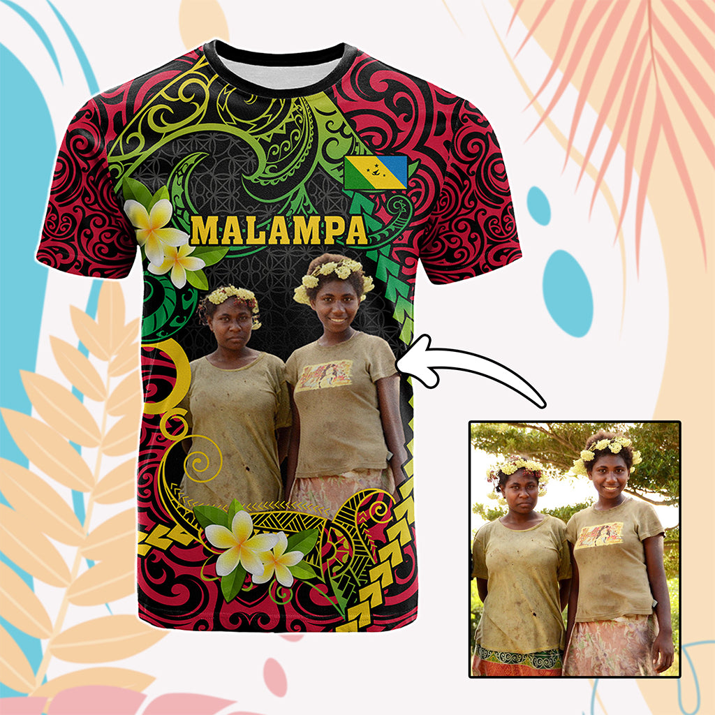 Custom Photo Vanuatu Provinces T Shirt Coat Of Arms Plumeria Polynesian Pattern