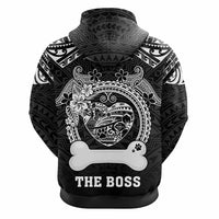 Custom Dog Hoodie With Polynesian Pattern