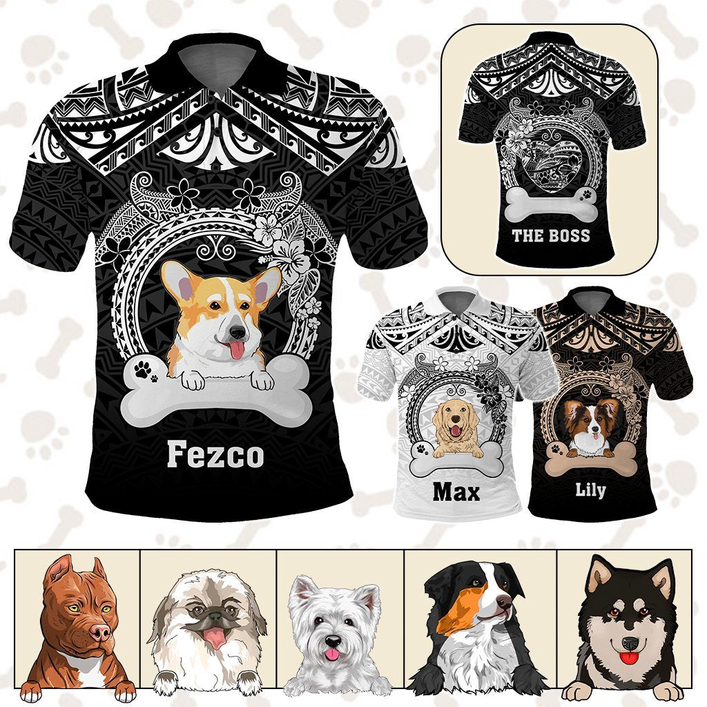 Custom Dog Polo Shirt With Polynesian Pattern CTM05 Multicolor - Polynesian Pride