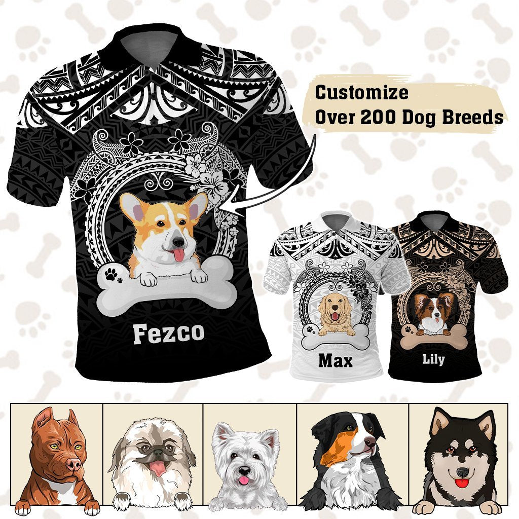 Custom Dog Polo Shirt With Polynesian Pattern CTM05 - Polynesian Pride