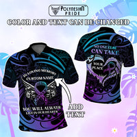 Custom Suicide Prevention Awareness Memorial Polo Shirt In Loving Memory Polynesian Style - Polynesian Pride